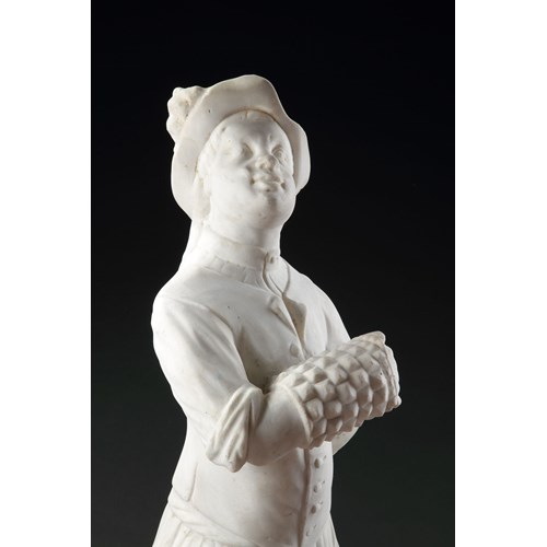Interesting Northern Italian Veneto Istrian Marble Sculpture of a ‘Pallonista’ a Player of the Renaissance Game ‘Pallone Col Bracciale’